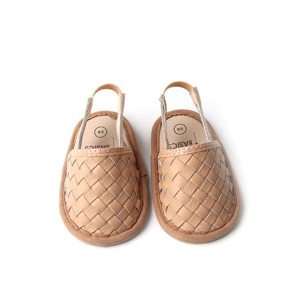 Woven Leather Sandals/latte