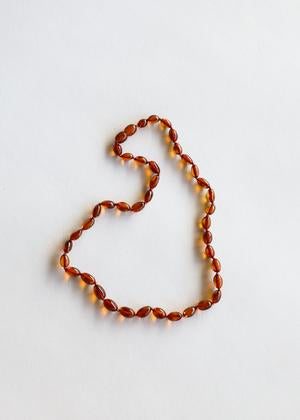Amber Necklace in Polished Cognac 11"