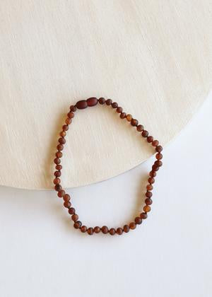 Amber Necklace in Raw Cognac 12"