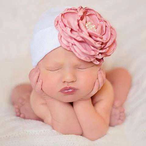 Silk Rose with Pearls Hat Ilybean Newborn   [variant_option4] [variant_option5] [variant_option6] [variant_option7] [variant_option8] [variant_option9] 1