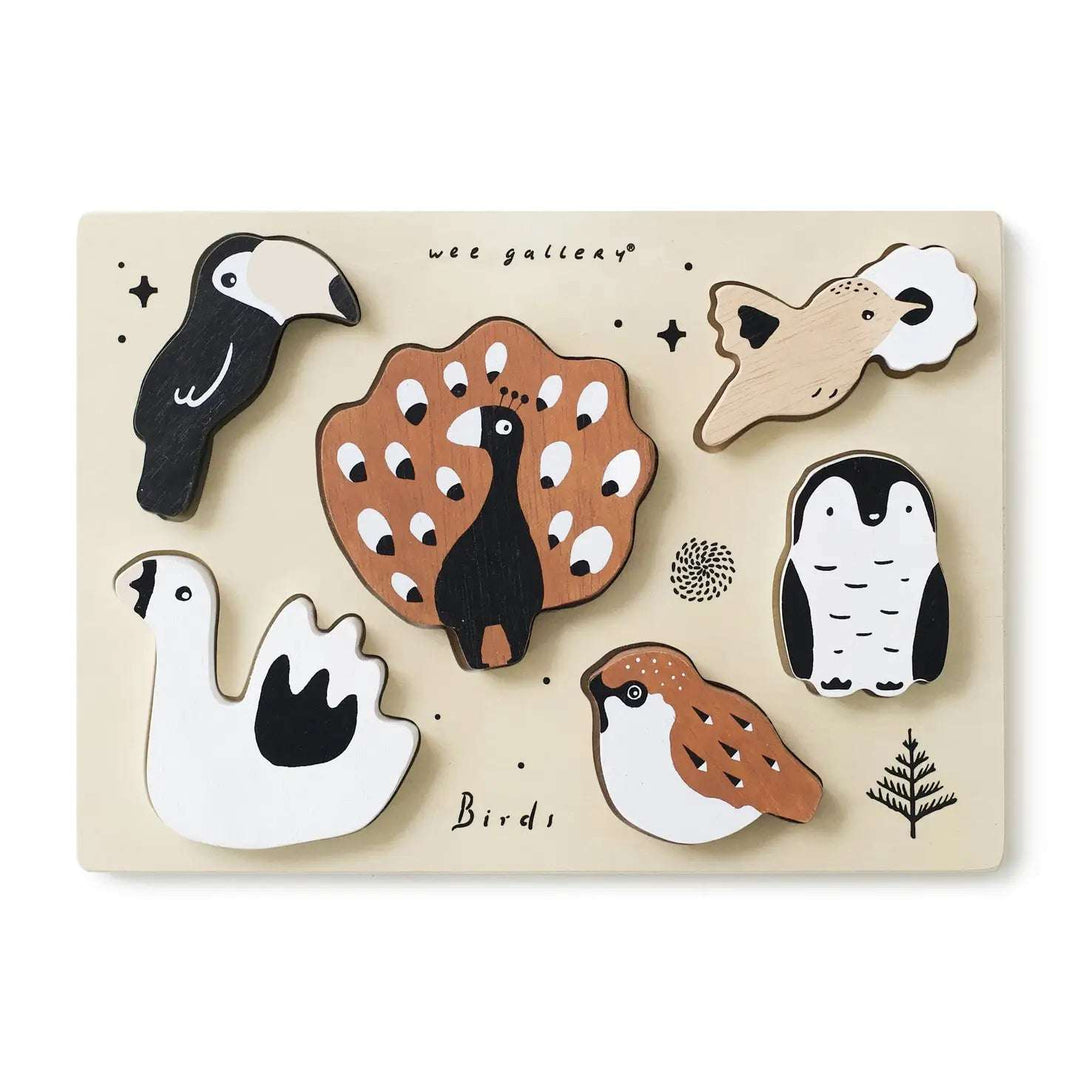 Wooden Tray Puzzle - Birds Wee Gallery    [variant_option4] [variant_option5] [variant_option6] [variant_option7] [variant_option8] [variant_option9] 1