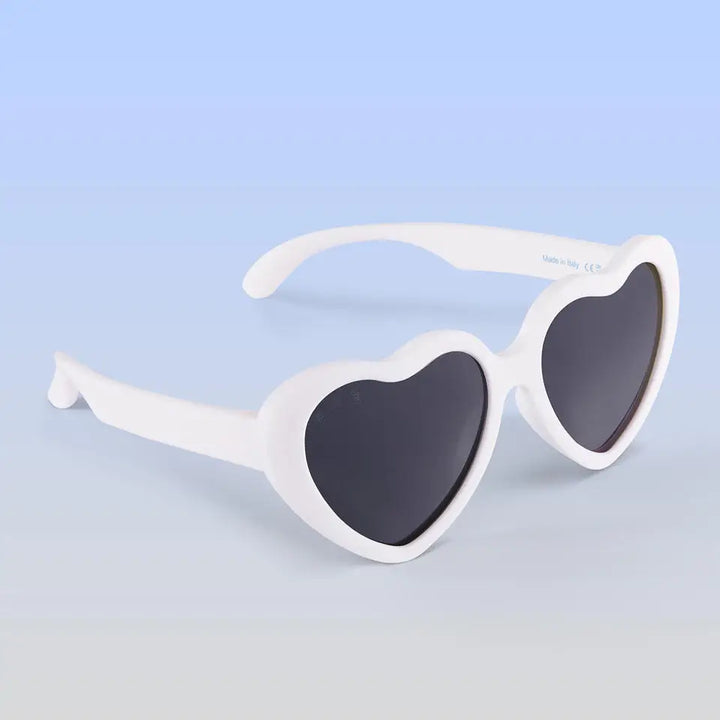 Heart Polarized Lens Sunglasses White/Grey