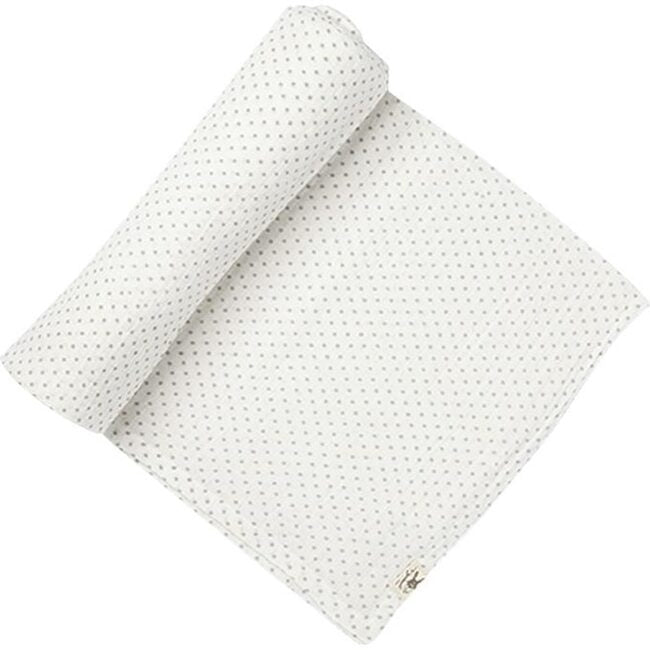 Organic Swaddle Blanket Pin Dot- Grey