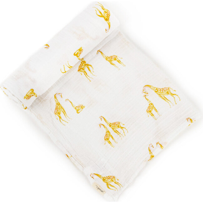 Organic Swaddle Blanket Follow Me Giraffe